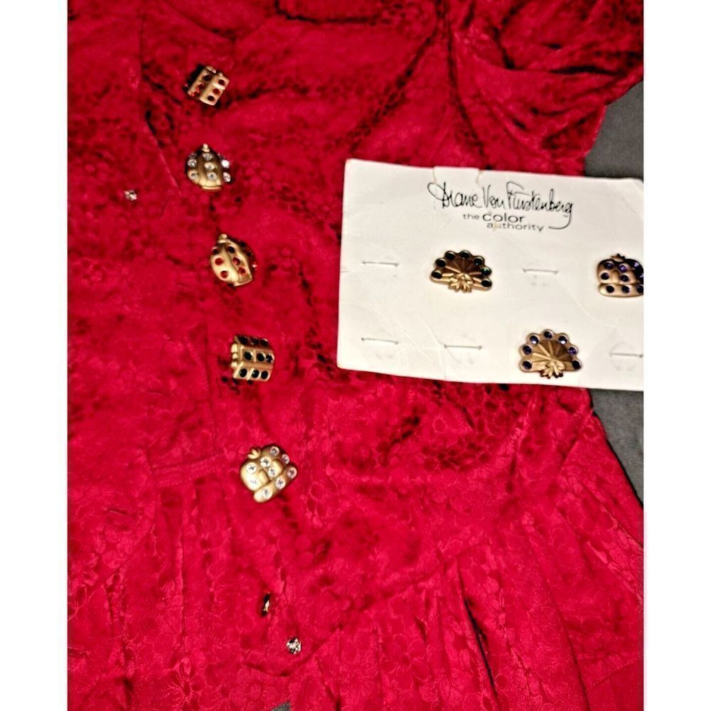 Diane Von Furstenberg Holiday Treasure Button Covers Vintage‎ Avon Set of 8